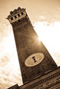 Famous Torre del Mangia in Siena, Italy Royalty Free Stock Photo