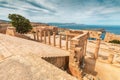 Acropolis of Lindos. Ancient architecture of Greece. Travel destinations of Rhodes island Royalty Free Stock Photo