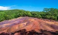 Seven Coloured Earts,  geological formation in Mauritius Royalty Free Stock Photo