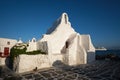 Greek Orthodox Church of Panagia Paraportiani in town of Chora on Mykonos island Royalty Free Stock Photo