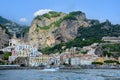 Famous touristic attraction, Amalfi coast in Italy