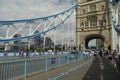 The Tower Bridge of London and the skyline along the Thames river, United Kingdom Royalty Free Stock Photo