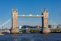 Famous Tower bridge over Thames river, London, UK Royalty Free Stock Photo