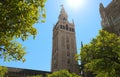 Famous tower of Giralda, Islamic architecture built by the Almohads and crowned by a Renaissance bell tower with the