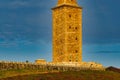Famous Tower of Hercules in Coruna, Galicia, Spain Royalty Free Stock Photo