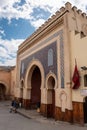 Famous town gate Bab Boujloud in the medina of Fes