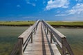 Famous Town Neck Beach Boardwalk in Sandwich, Massachusetts, USA Royalty Free Stock Photo