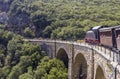 The famous train of Pelion makes its route in the mountains Greece