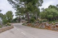 Famous Tramuntana mountain road MA-2141 to Sa Calobra, Mallorca Royalty Free Stock Photo