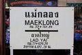 Board In Maeklong Train Market, Maeklong, Thailand