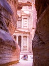 The famous Treasure of Petra and its fascinating colours Royalty Free Stock Photo