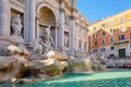 The famous Trevi Fountain or Fontana de Trevi in central Rome