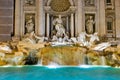 The famous Trevi Fountain at night, Rome Royalty Free Stock Photo