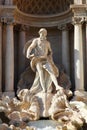 The Oceanus statue of the famous Trevi Fountain in Rome