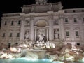 Trevi Fountain at night in Rome, Italy Royalty Free Stock Photo