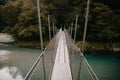 Famous turist attraction - Blue Pools, Haast Pass, New Zealand, South Island Royalty Free Stock Photo