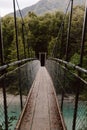 Famous turist attraction - Blue Pools, Haast Pass, New Zealand, South Island Royalty Free Stock Photo