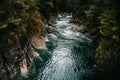 Famous turist attraction - Blue Pools, Haast Pass, New Zealand, South Island Royalty Free Stock Photo