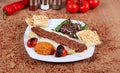 Famous Turkish Orfa Fried Kebabs Full Service with Green Pepper Tomatoes and Fresh Vegetables on a White Plate Table Filled with Royalty Free Stock Photo