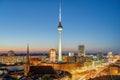 The famous TV Tower and downtown Berlin