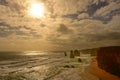 Famous Twelve Apostles limestone stack formations in Victoria Royalty Free Stock Photo