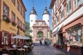 The famous Twin Towers on Karl Theodor Bridge in Heidleberg, Germany Royalty Free Stock Photo