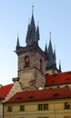 Famous Tyn Church, Prague, Czech Republic Royalty Free Stock Photo