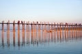 Famous U-Bein teak bridge, Myanmar