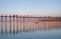 Famous U-Bein teak bridge, Myanmar