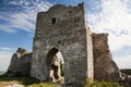 Famous Ukrainian landmark: scenic summer view of the ruins of ancient castle in Kremenets, Ukraine
