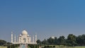 The famous unique ancient mausoleum of the Taj Mahal