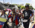 Famous Venezuelan musician and violinist Wuilly Arteaga performing during a stree protest against Nicolas Maduro government