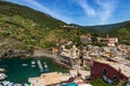 Famous Vernazza village - Cinque Terre - Liguria Italy Royalty Free Stock Photo