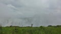 The famous Victoria Falls. Streams of water descend into the gorge. Royalty Free Stock Photo