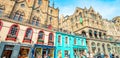 Famous Victoria street in Edinburgh old town, Scotland