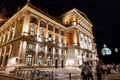 Vienna state opera house at night Royalty Free Stock Photo