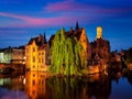 Famous view of Bruges, Belgium