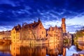 Famous view of Bruges, Belgium - Rozenhoedkaai