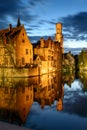 Famous view of Bruges, Belgium - Rozenhoedkaai