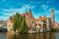 Famous view of Bruges, Belgium Royalty Free Stock Photo