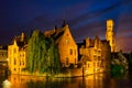 Famous view of Bruges, Belgium