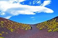 Famous view and landscape of Etna volcano in Sicily, Italy