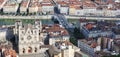 Famous view of Lyon with cathedral Royalty Free Stock Photo