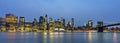 Famous view of Manhattan at blue hour, New York Royalty Free Stock Photo