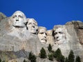 Iconic shot of Mount Rushmore with Famous American Presidents in South Dakota Royalty Free Stock Photo