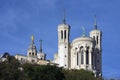 Famous view of Notre-Dame-de-Fourviere basilica in Lyon Royalty Free Stock Photo