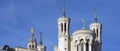 Famous view of Notre-Dame-de-Fourviere basilica in Lyon Royalty Free Stock Photo