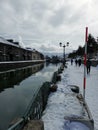 A famous view at Otaru canal, Sapporo , Japan