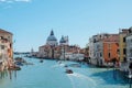 Famous view of Venice Grand Canal with Saint Mary of Health dome Royalty Free Stock Photo