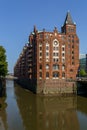 Famous views of the Speicherstadt Warehouse District in Hamburg, Germany